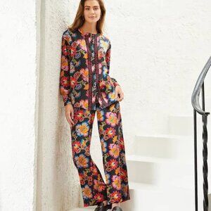 JONHHY WAS Sidonia Multicolor Silk Lounge Pant Size S